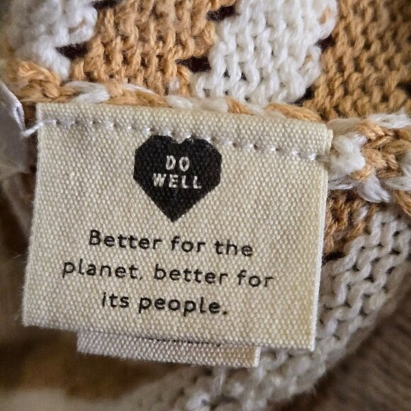 Madewell Open Stitch Cardigan Sweater In Stripe Earthen Sand Size L - Picture 10 of 10